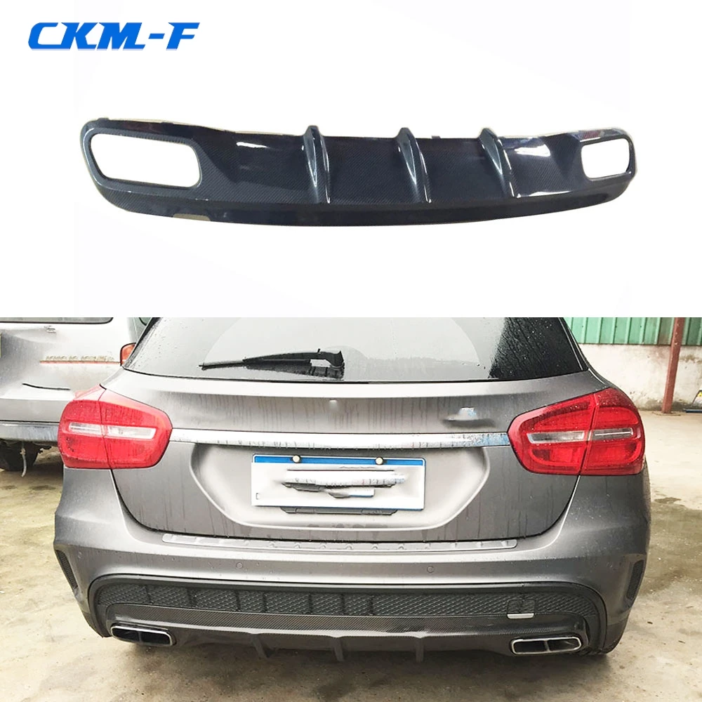 

Carbon Fiber Rear Bumper Lip Diffuser for Mercedes Benz GLA Class X156 GLA45 AMG 2015 2016 2017 2018 O Style FRP Bumper Spoiler