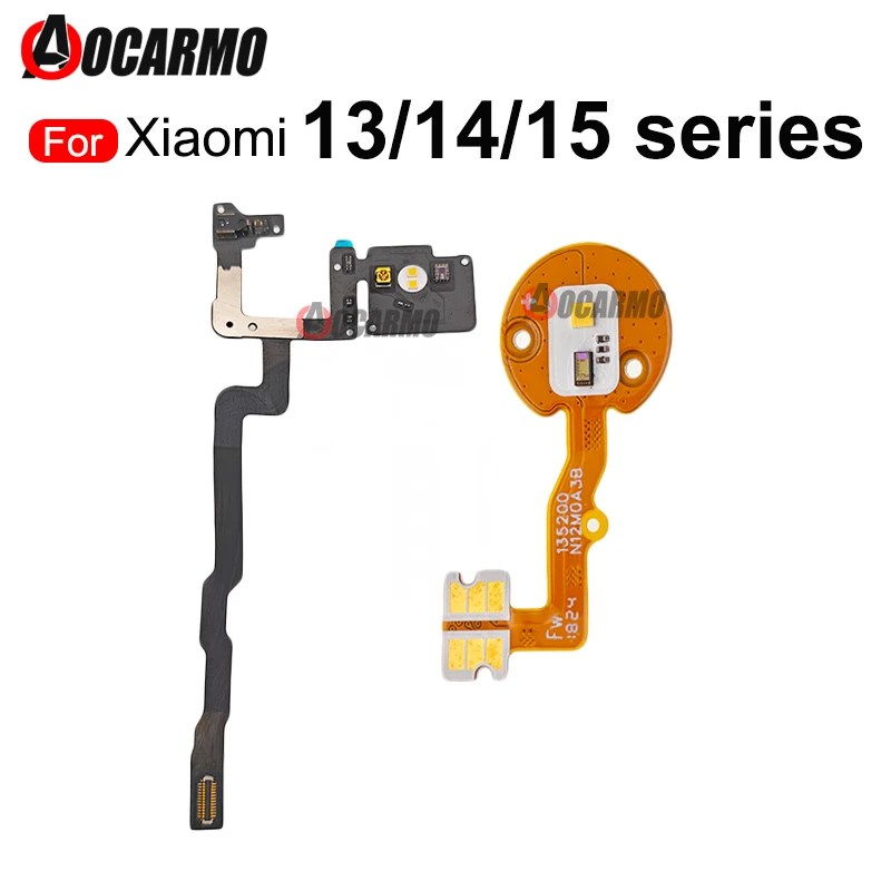 1Pcs Aocarmo For Xiaomi 13 Lite 14 Ultra 15 PRO 15T 14T Pro 13T Flash light Flex Sensor Flex Cable Replacement Parts