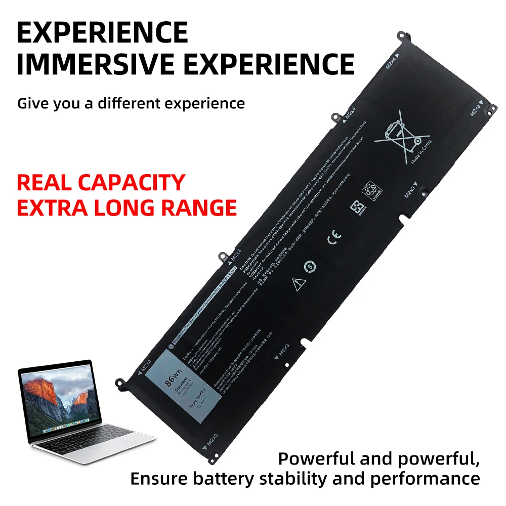 69KF2 New Laptop Battery for DELL XPS 15 9500 9510 9520 9530 Precision 5550 5560 G15 5510 5511 5520 5515 5521 G7 15 7500 P91F