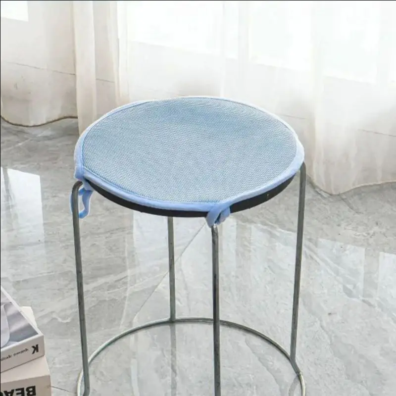 Summer Cool Stool Mat Breathable Round Seat Pad Solid Color Chair Cushions Household Office Stool Cushion Restaurant Sit Cushion