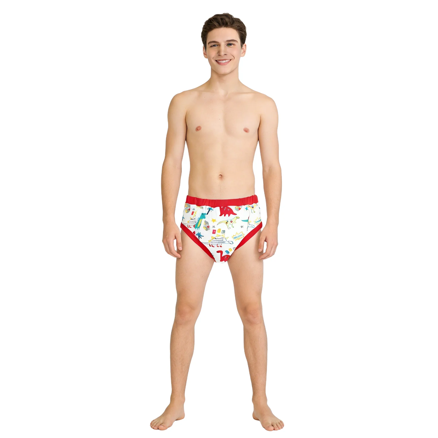 Adult printed dinosaur training pant/Adult baby brief with padding inside/ABDL training pants/adult training pant/abdl pant