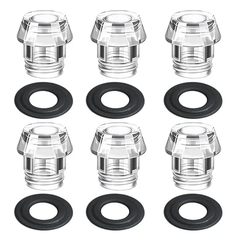 B62B-Replacement Parts Kit- Coffee Percolator Knob Top, Washer Ring& Transparent Coffee Pot Filter Top(6 Sets)