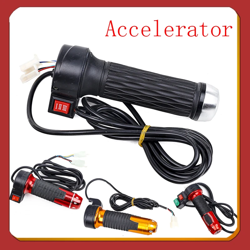 Universal Electric Bicycle Scooter Twist Throttle High Medium Low Speed Forward Reverse ABS Throttle Acceleration Handle