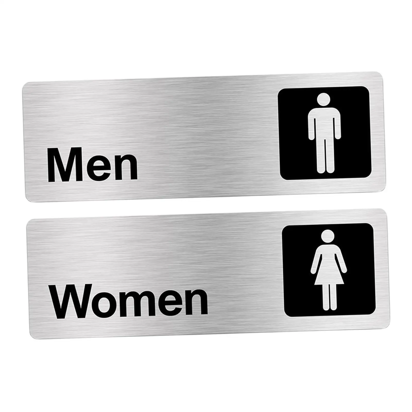 Restroom Identification Sign Easily Install WC Signage Toilet Door Sign Bathroom Signage for Office Business Home Cafe Bar