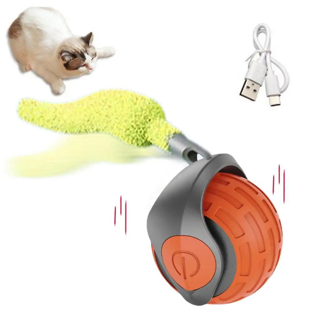 Intelligenter Katzenspielball, automatisch interagierender elektrischer Rollball für Haustiere, USB-aufladbarer, beweglicher, springender Ball für Kätzchen, Geburtstagsgeschenk – Detail 14