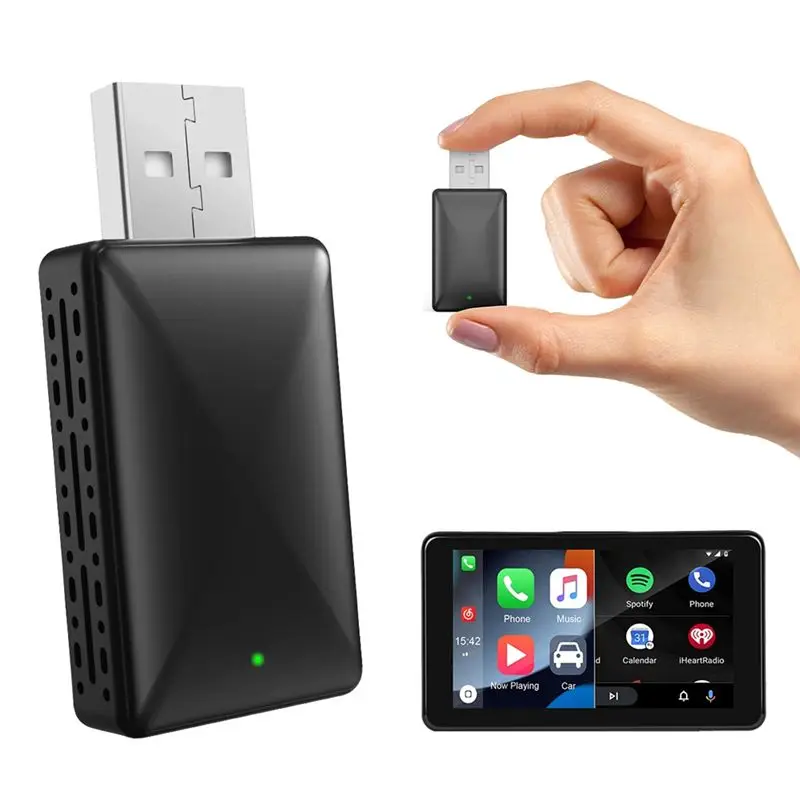 Classy-WIFI 6 New Version Wired To Wireless Carplay Adapter 2In1 Carplay +Android Auto With USB-A And USB-C Plug And Play