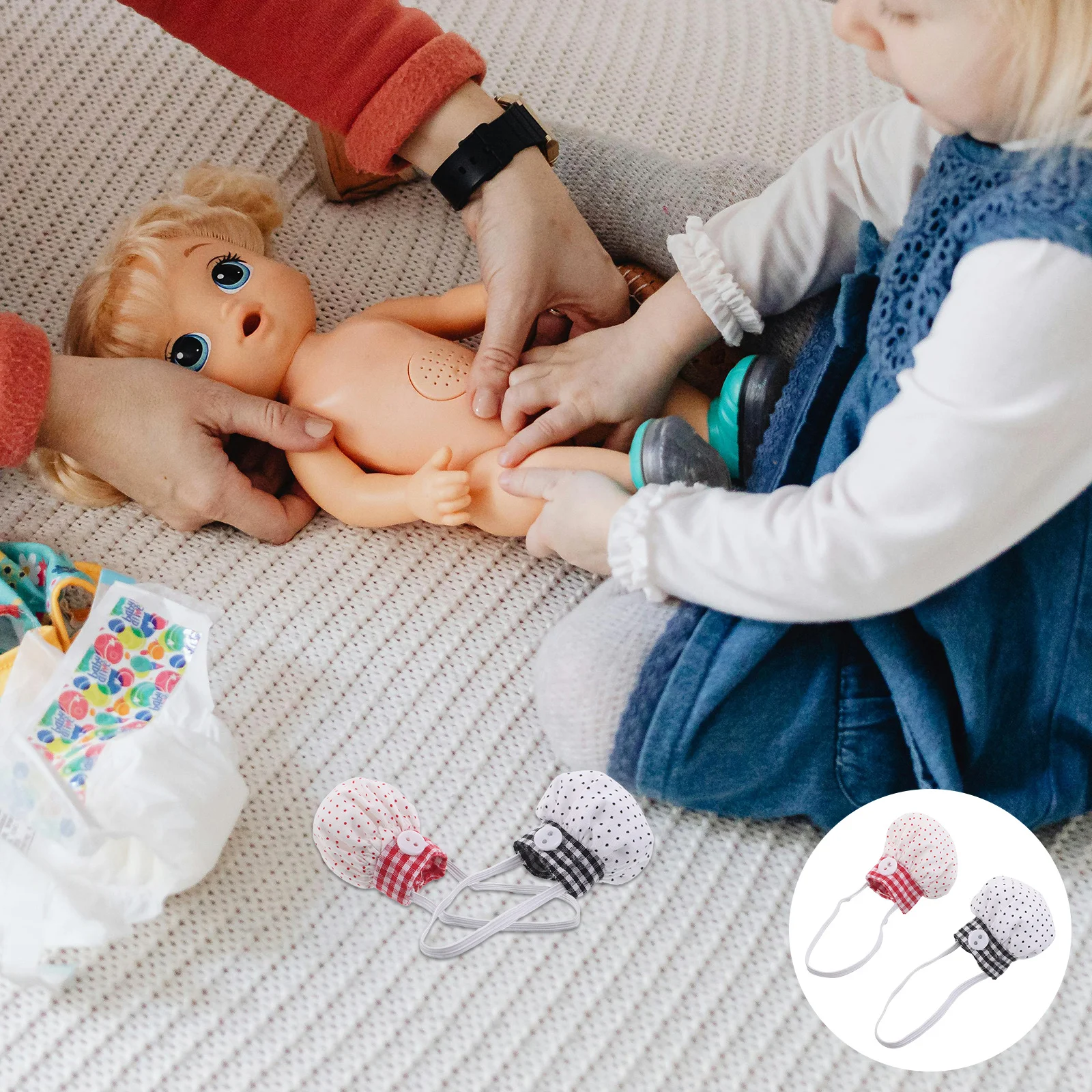 

2pcs Hat For 10-15Cm Stuffed Animals Pretend Play Dress Up Accessory Pet Rabbit Dog Halloween Outfit Craft Diy