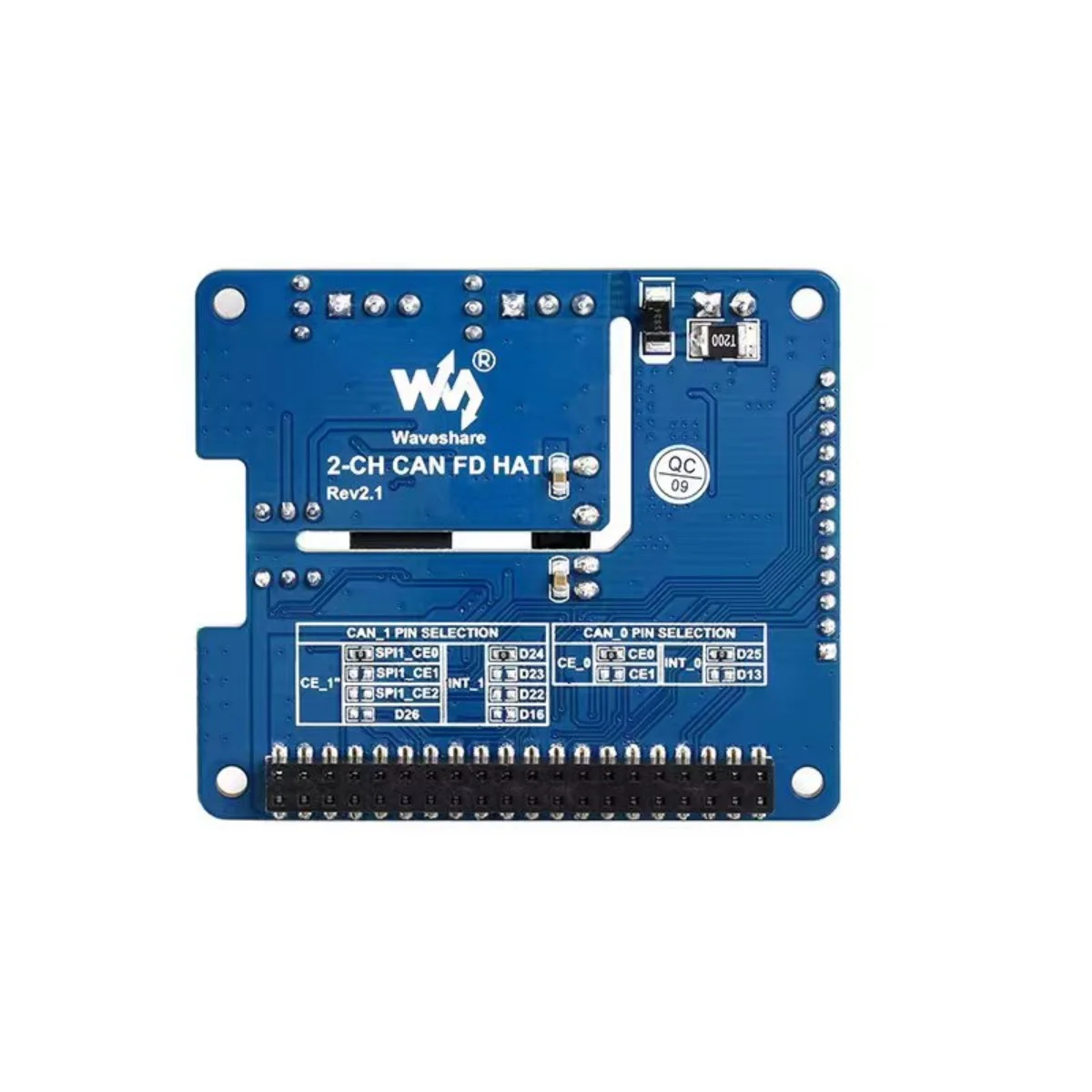 Micro Snow Raspberry Pi 4 CAN FD Expansion Board Dual Channel Isolation Onboard Protection Circuit SPI Interface