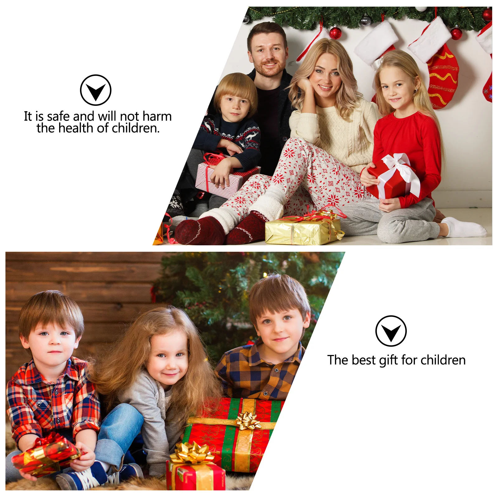 

1Pcs Red White Two Tone Knit Wool Winter Hat Beanie Cap Christmas Color Match Warm Kids Outdoor Gift Knitted Hat