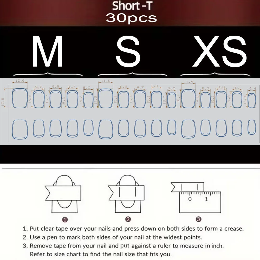 30개 클라인 블루 캣아이 가짜 손톱 짧은 사각형 광택 캣 마그네틱 프레스온 네일 크리스마스 착용 가능한 아크릴 인조 손톱 팁&