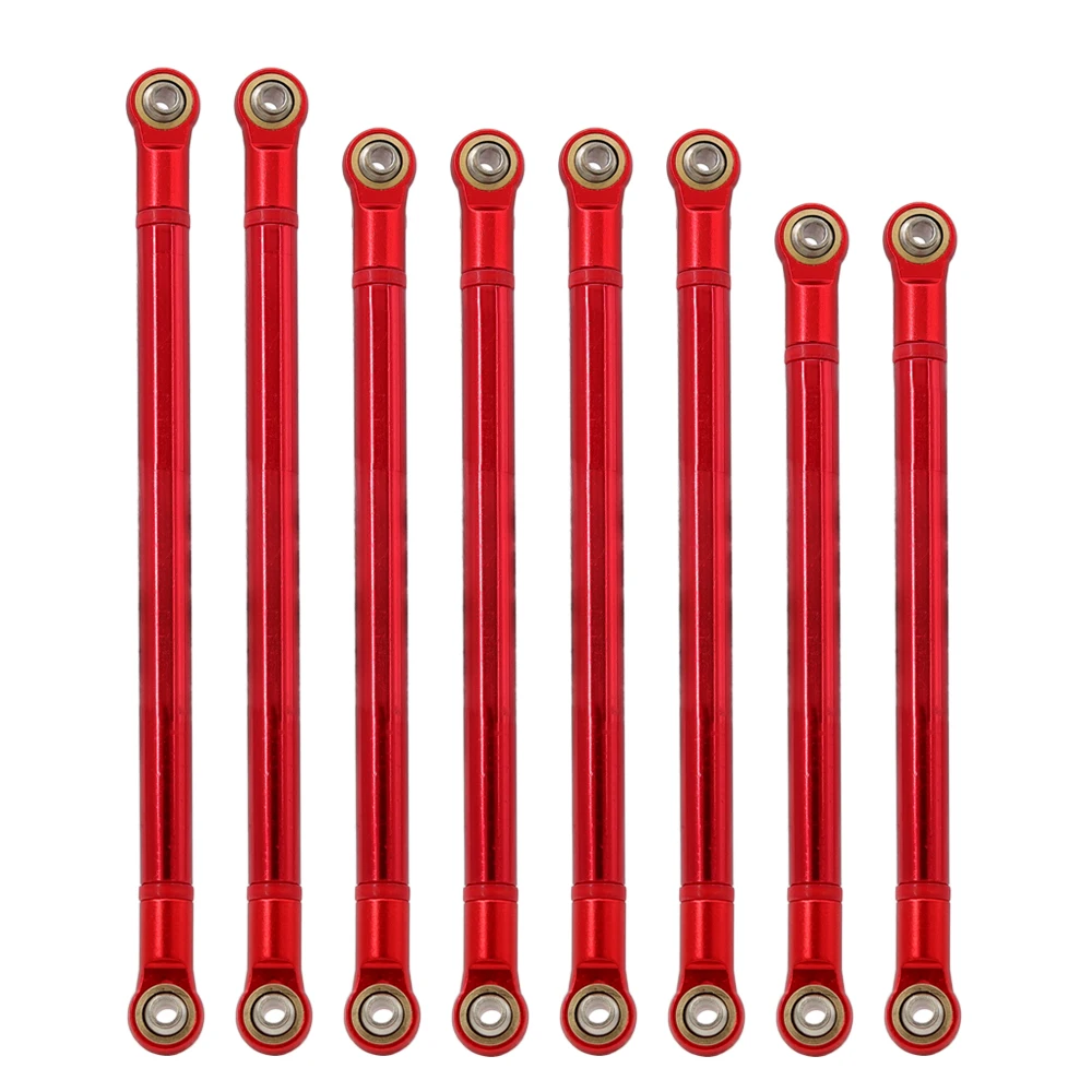 8pcs/lot Internally Threaded Aluminum Link with M3 Rod End Set 313mm Wheelbase for 1/10 RC Crawler Axial SCX10 RGT 86100