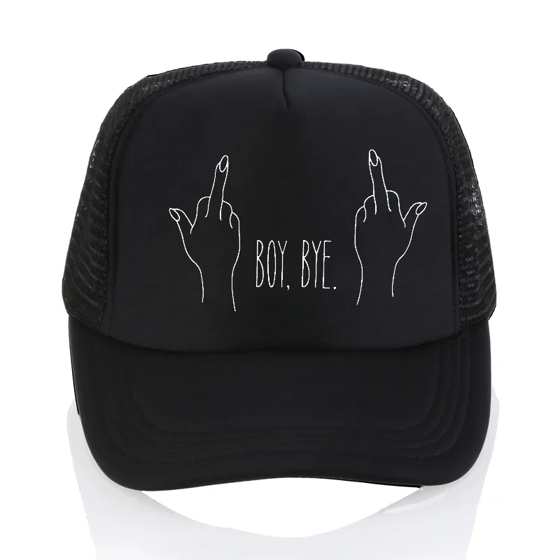 

fashion BOY BYE Baseball Cap Adjustable rock hat Summer Mesh breathable Trucker hats