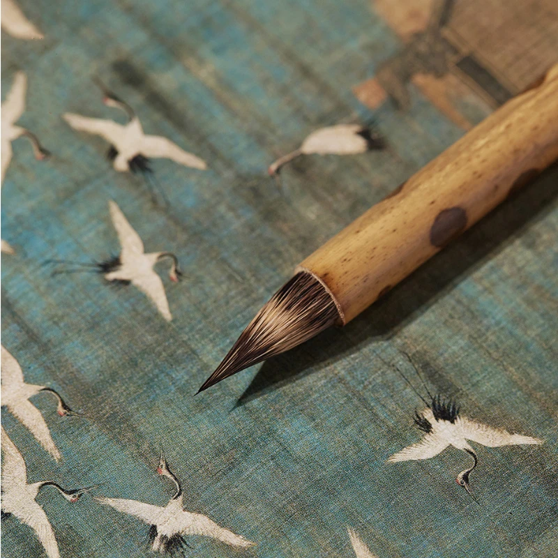 Professional Small Regular Script Brush Upscale Purple Rabbit Hair Writing Brush Handmade Running Script Calligraphy Brush Pen