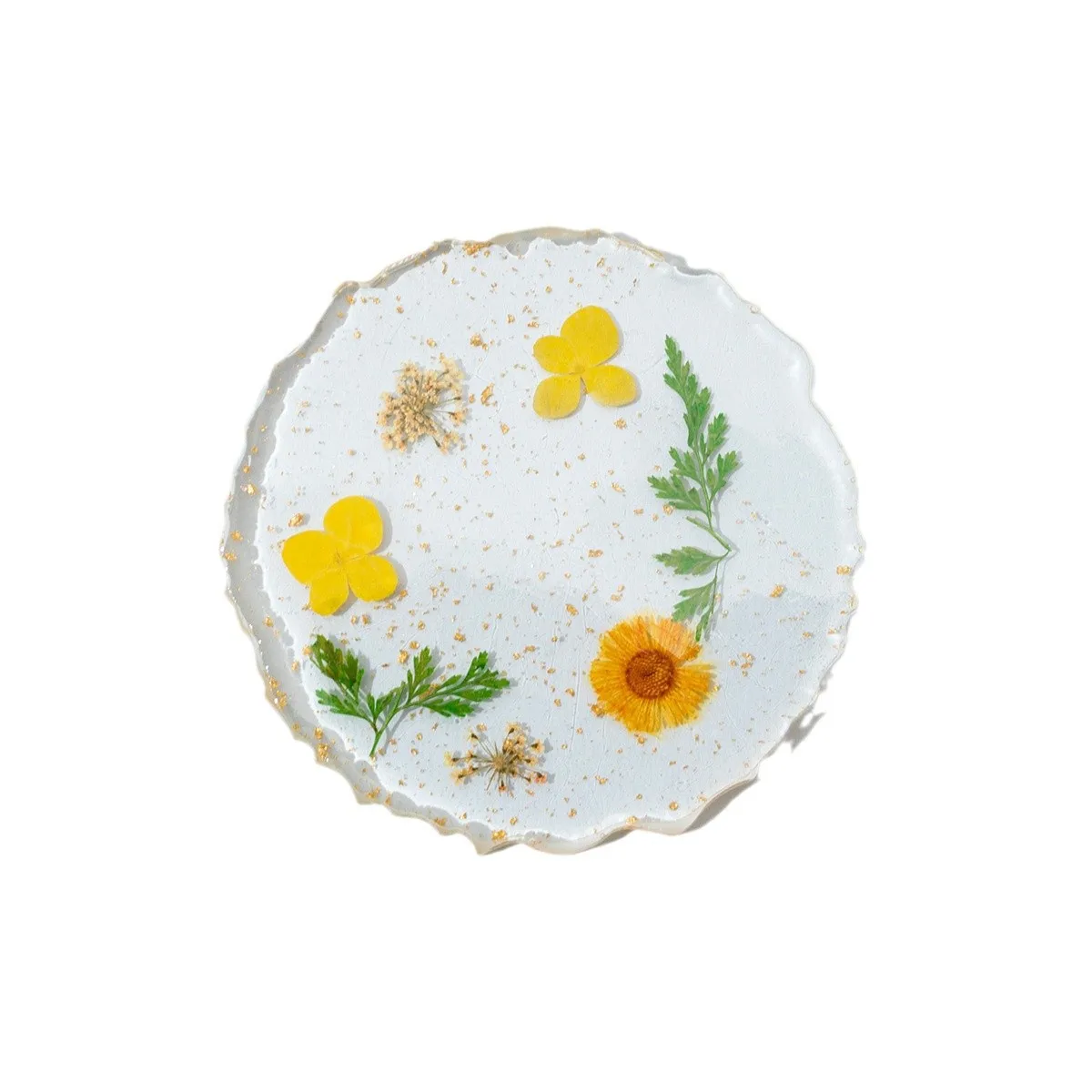 Palette de Nail Art en résine, support de vernis à ongles Gel à bord doré, plateau d'affichage de maquillage, outils de mélange de cosmétiques