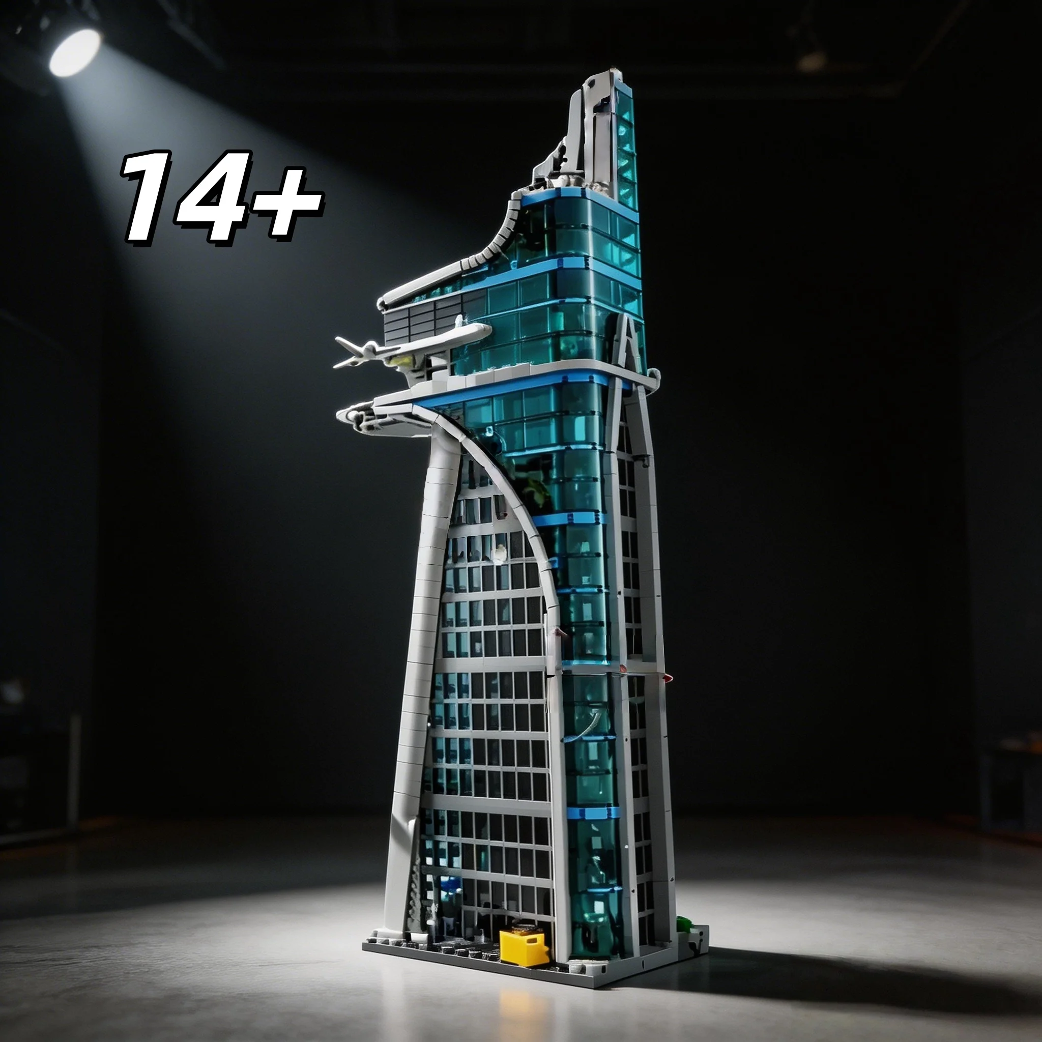 

2026 new 5201 particle modern glass skyscraper building block set science fiction headquarters building assembly model adult col