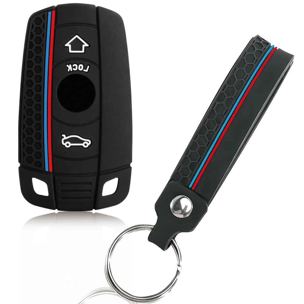 New Sale Silicone Car Key Case Key Chain For BMW E60 E61 E70 E81 E87 E90 E91 E92 X1 X5 X3 1 3 5 6 Series Z4 Keychain Accessories