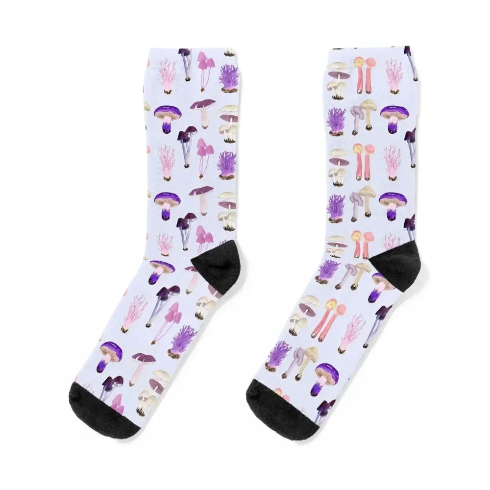 

Purples & Pinks - a mix of Kay Smith Mushrooms Socks new in's fashionable anti-slip Socks Women's Men's