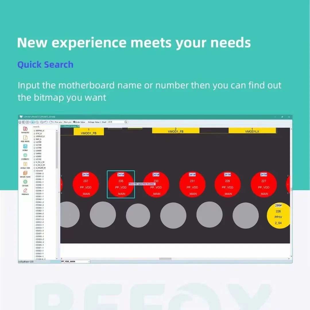 REFOX-كتل تخطيطية ، إصلاح اللوحة الأم ، دعم النماذج ، iPhone ، MacBook ، هواتف Android ، اللوحة الأم