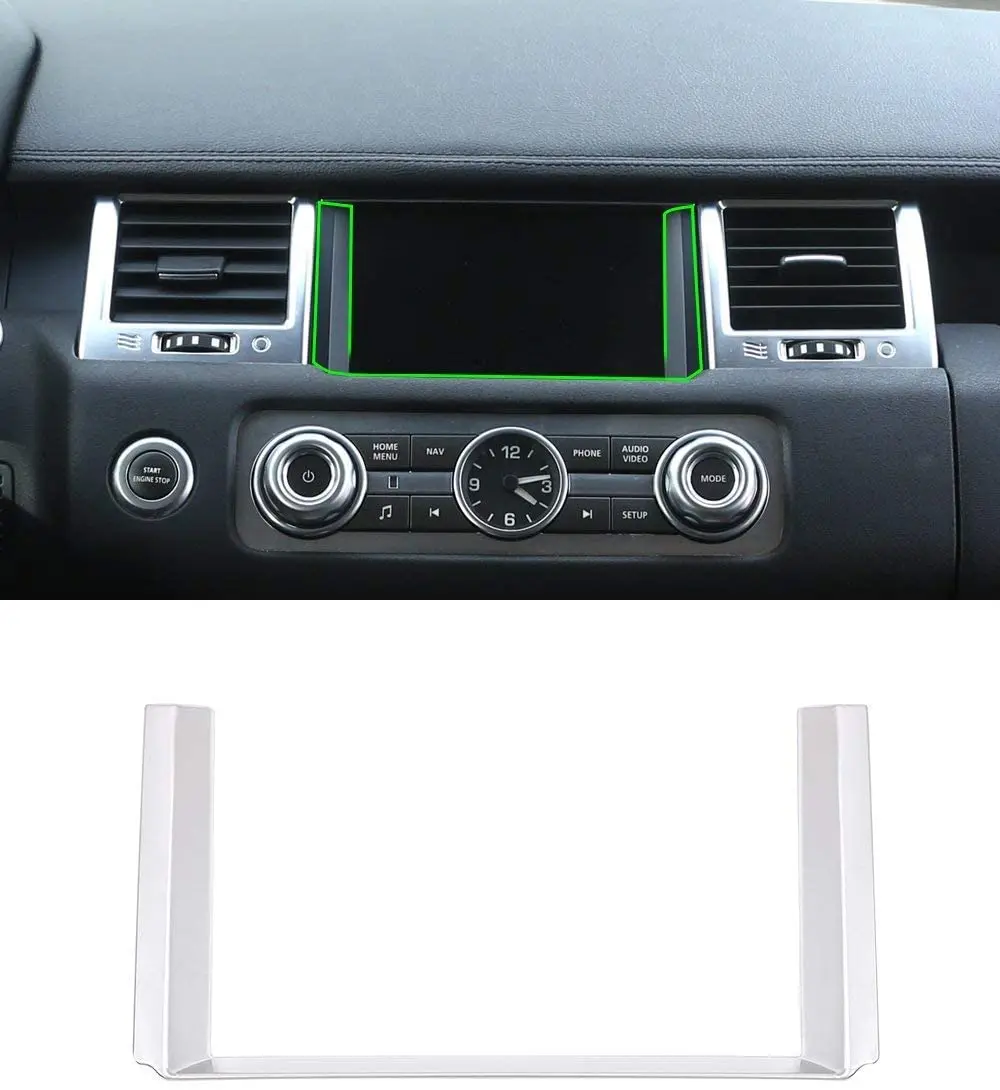 

Car Interior GPS Navigation Panel Decoration Frame Trim 1pc For Land Rover Range Rover Sport 2010-2013