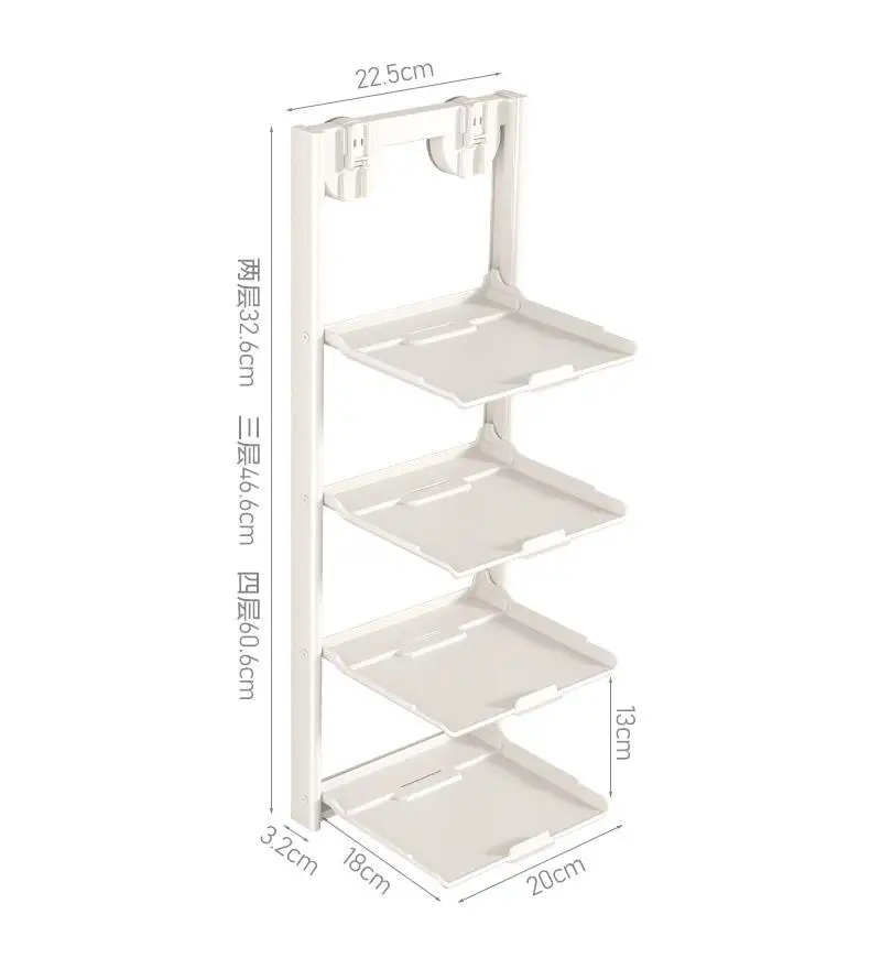Suction cup Kitchen preparation rack Foldable multi-layer side dish Home wall hanging