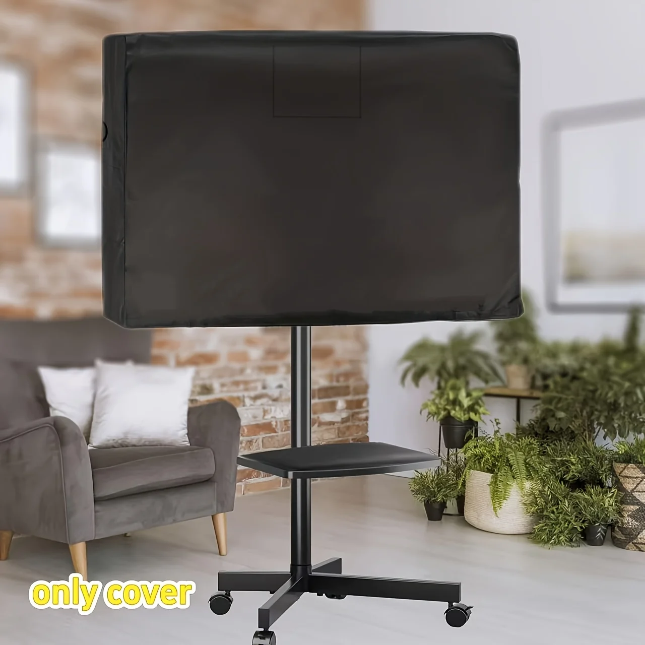 

Heavy-Duty Outdoor TV Mount Cover, PU Coated Nylon Frame Oxford Fabric, Zipper Closure for RV Boat ATV TV Systems (Cover Only)