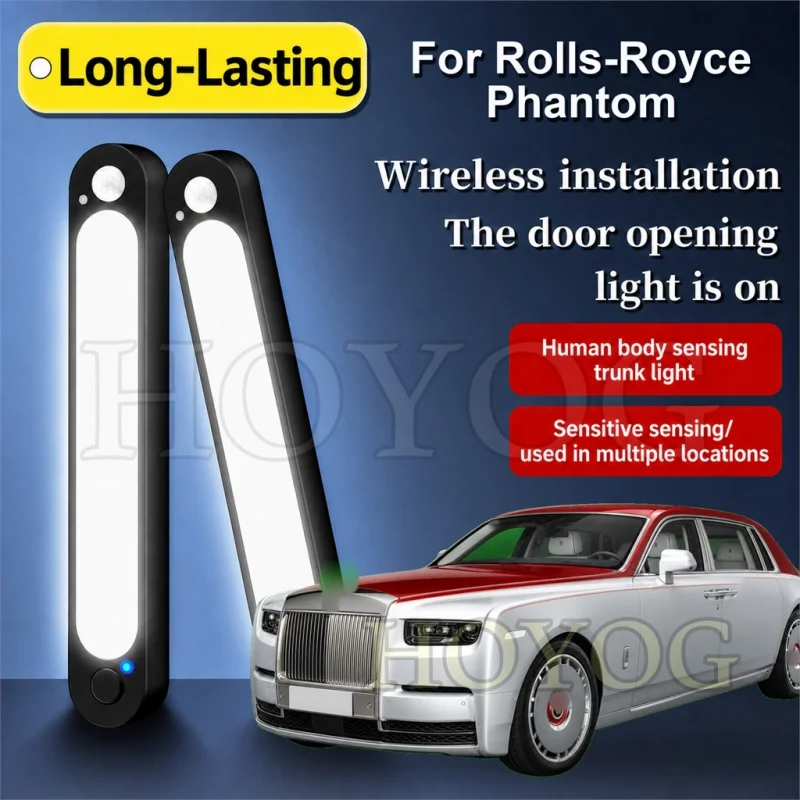 

For Rolls-Royce Phantom 2003-2026 Car Boot Light LED Lamp Motion Sensor Magnetic Trunk Cargo Light Sedan Interior Cabin