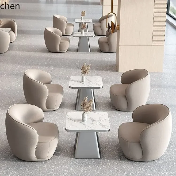 DSA-- Negotiation Table and Chair Set for Rest Area, Modern Rest Area Reception Table for Sales Office