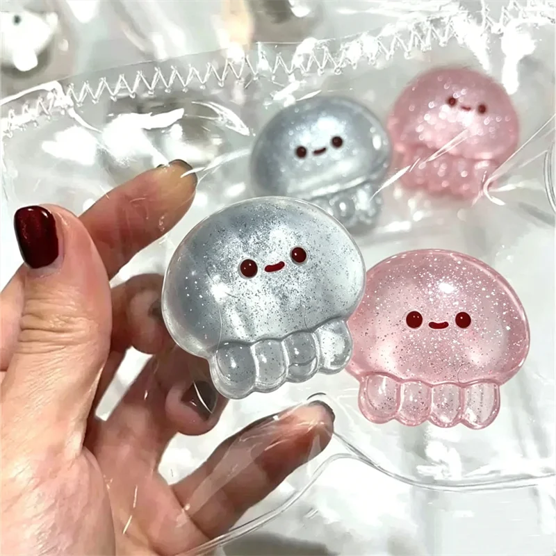 Jellyfish Squishy Squeeze Cute Animal Sea Toy Colorful Transparent Calm Down ADHD Non-toxic Anxiety Relief Squeeze Stretch Toy