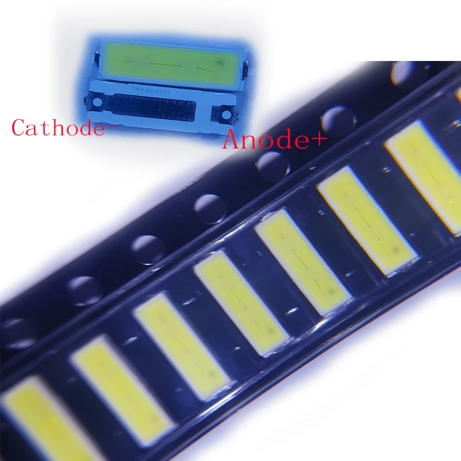 500PCS/Lot SMD LED 7020 6V 1W Cold White 7.0*2.0 For Lextar TV Backlight Application