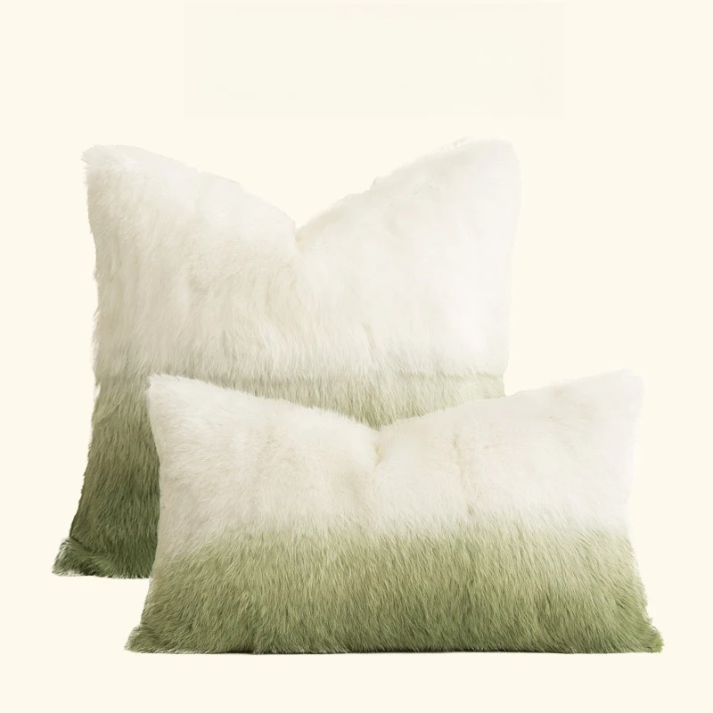 

45X45CM Plush Gradient Throw Pillow Cover Modern Light Luxury Stamping Waist Cushion Cover Decor Home Decorative Pillowcase