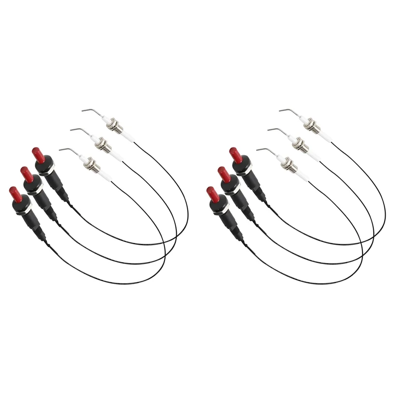 

A92P 6PCS Universal Electrode Ignition Spark Plug Wire Electronic Device For Grill And Fireplace Gas Stove Heater