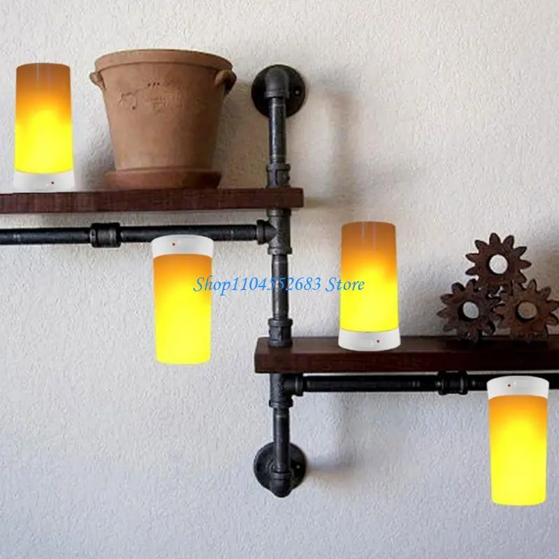 Bombilla LED con efecto llama Y6GD, lámpara bombilla llama con pilas recargable por USB