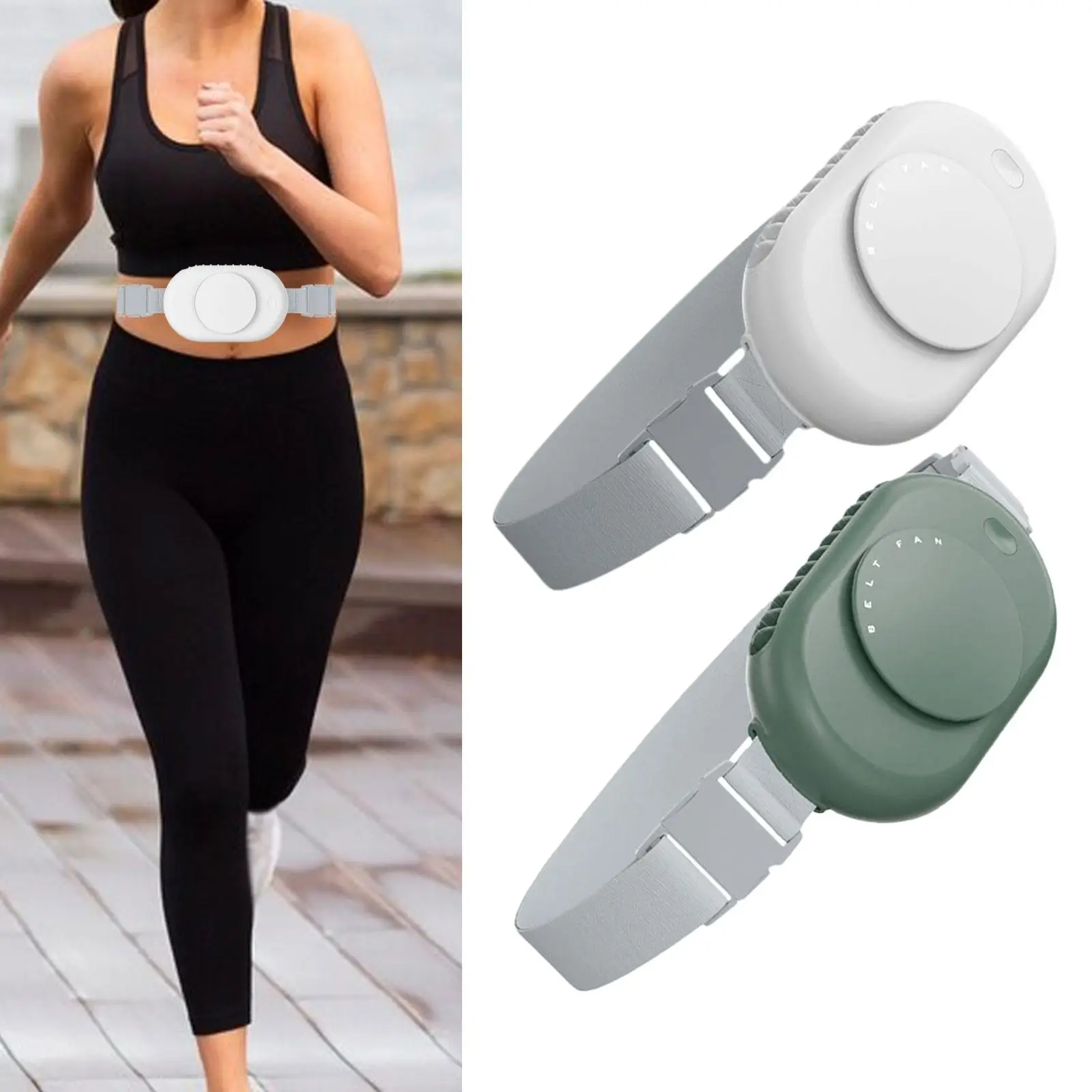 Gér1800 mAh-Ventilateur de taille portable, confortable et pratique, pour la course, le jardinage, le camping, le cyclisme à la maison