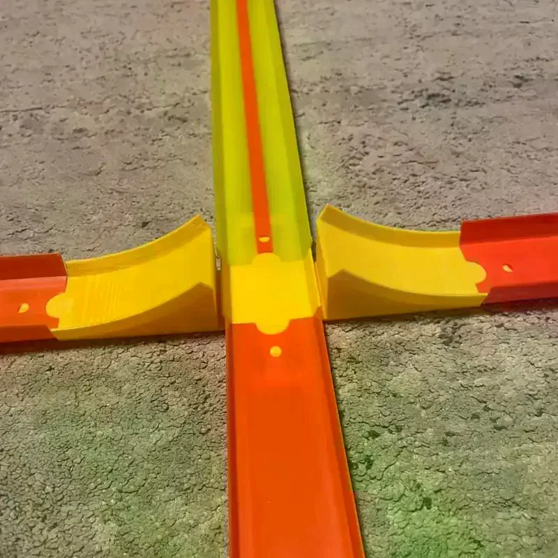 1Pcs Double Cross Jump Track 1:64 Scale Model Cars Accessories Perfect For Both And Hobbyists Works With Most 1:64 Racing Tracks