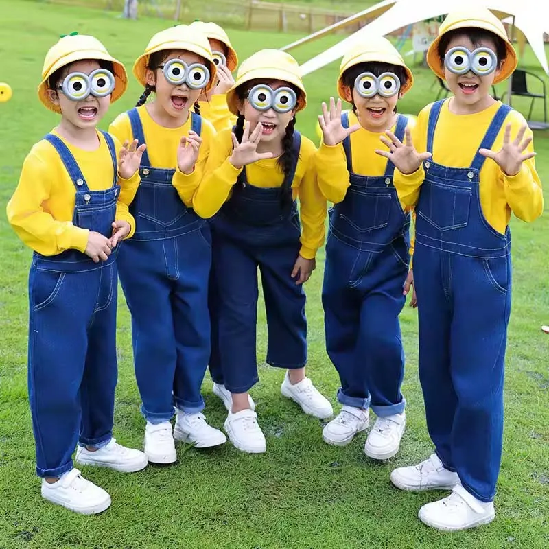 

Anime Minions Cosplay Full Set Costume Halloween Despicable Me Thief Dad Dress Up Gloves Socks Goggles Elf Hat Fun Accessory