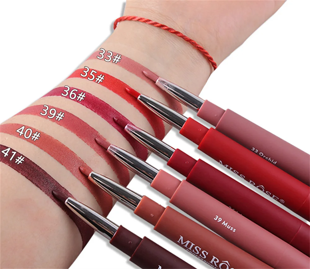 1pc 8 Farben doppelt öffnender Lippenstift matt langlebig wasserdicht matt Lippenstift Rohr nackt rote Lippen Eyeliner erröten Beauty-Tools