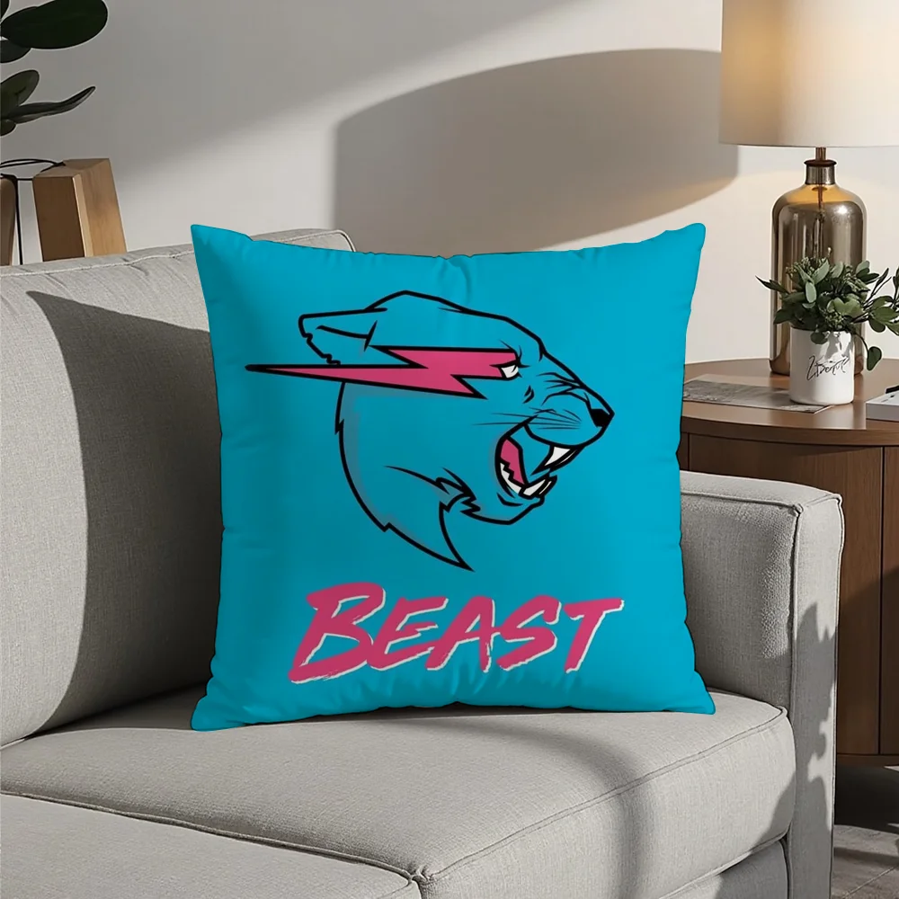 Funny Mr-B-Cute B-Beasts Pillow Case Plush Fabric Soft  Pillowcase Double Sided Print Cushion Cover Household Gifts