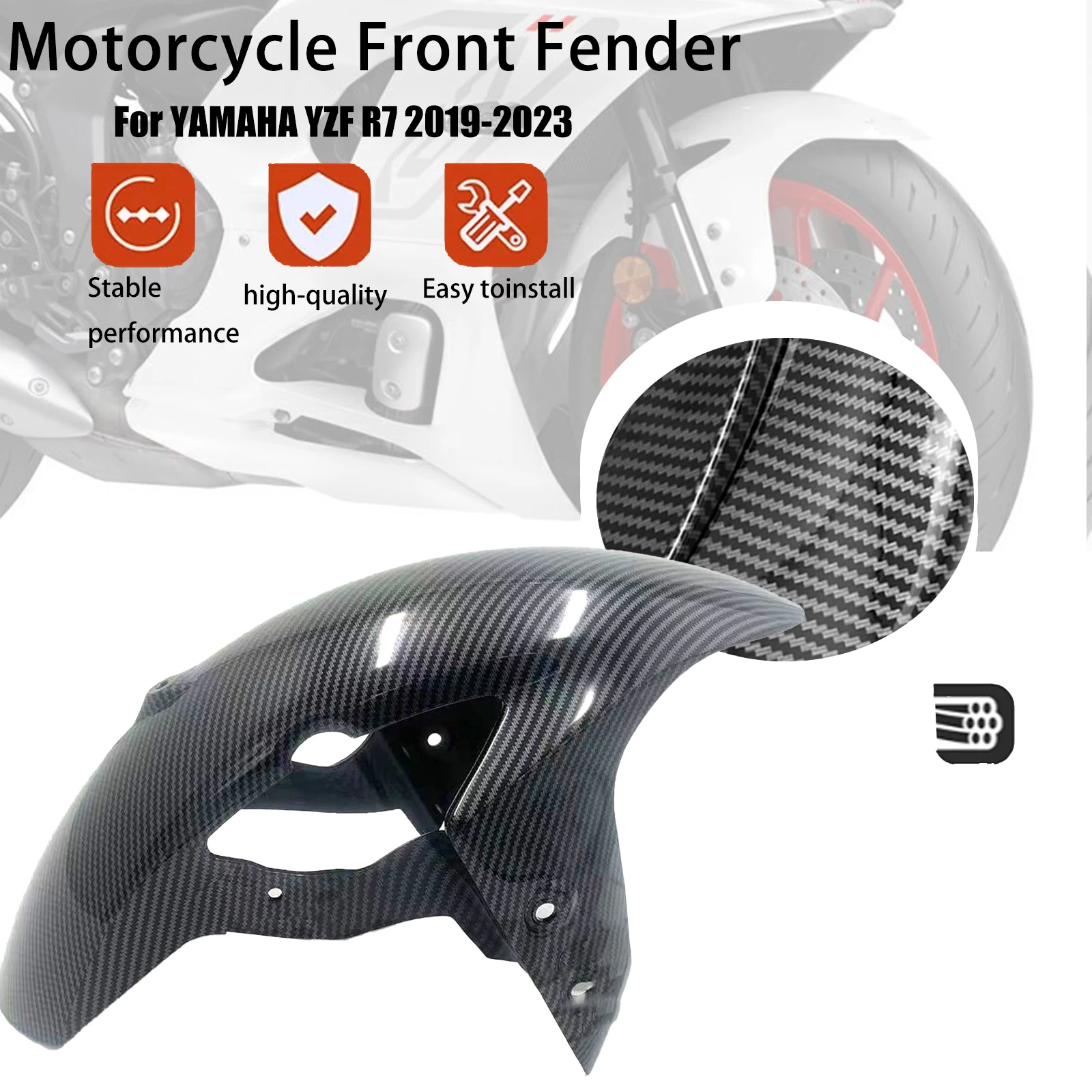 

Motorcycle Accessories ABS Carbon Fiber For YAMAHA YZF R7 r 7 yzfr7 2019-2023 Front Fender Splash Mudguard Mud Guard