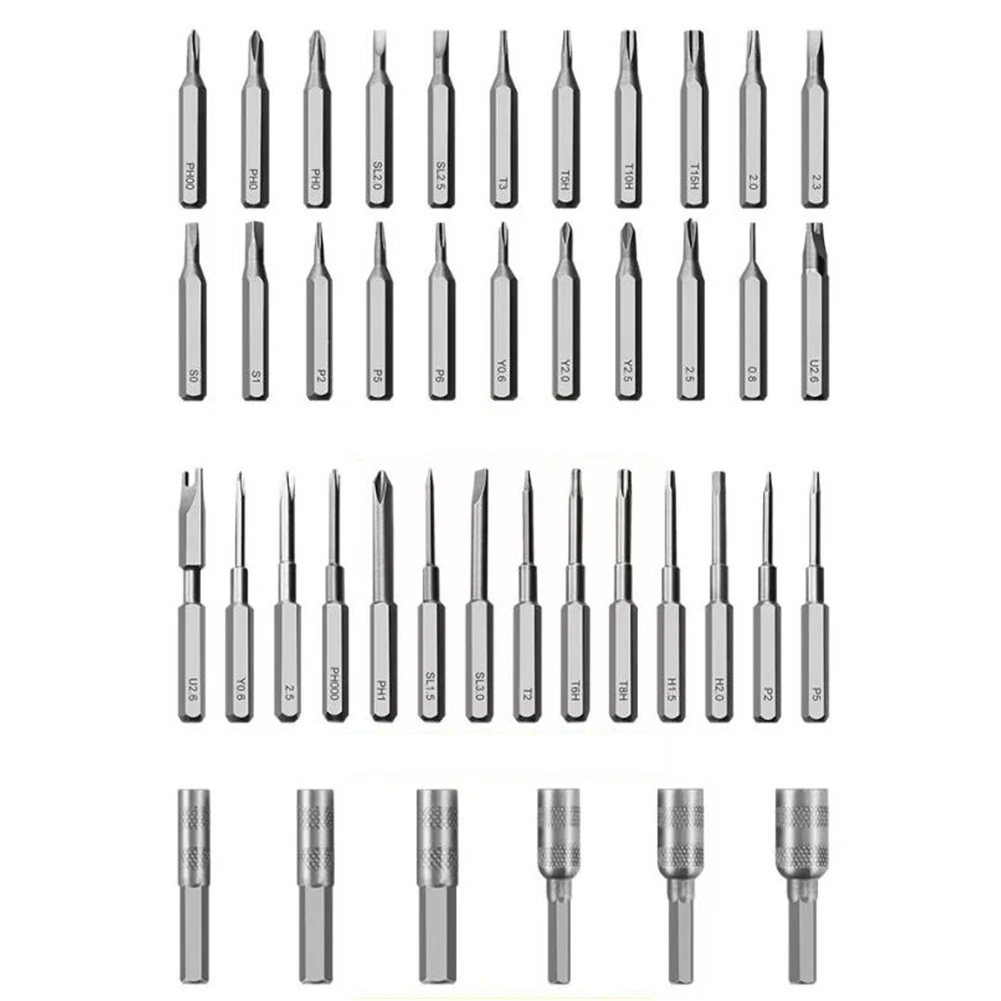 Manual Electric Screwdriver Set Magnetic Bits Tweezers For PC Laptop Phone Watch Camera Glasses Repair Tool Kit