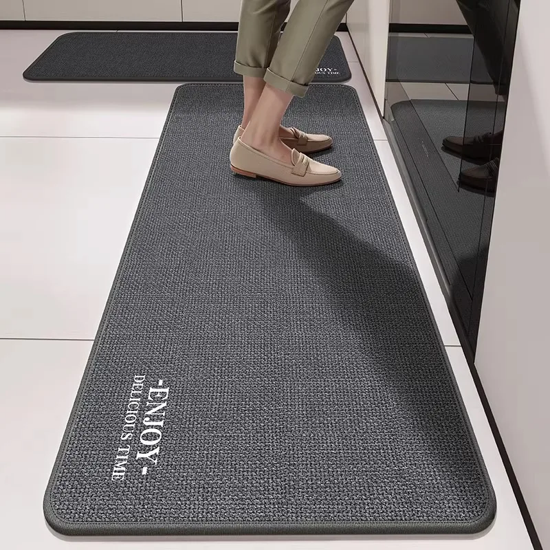 Kitchen Rug Non-slip Wear-resistant Floor Mat Gray Minimalist Rugs Long Size Carpet Home Decoration Alfombra De Cocina 양탄자