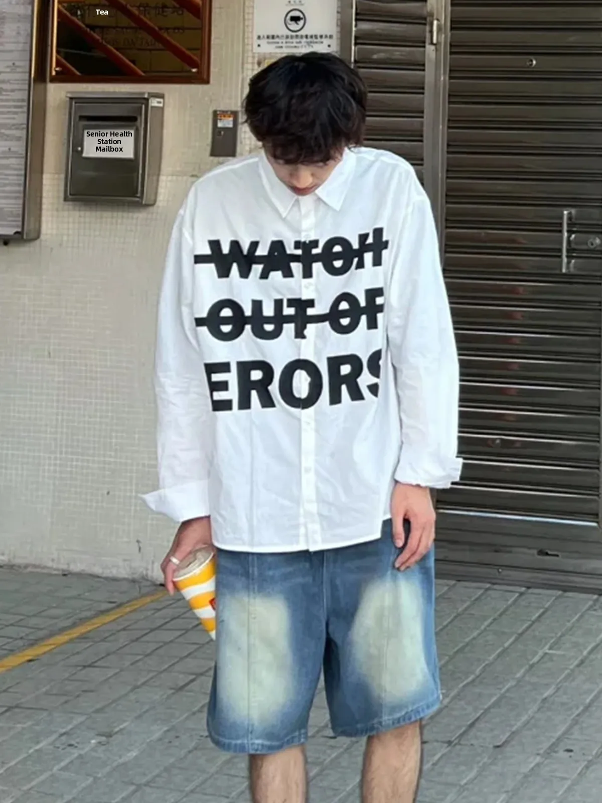 

Свободные длинные све с буквенным принтом, белые, irt, мужские, повседневные, летние, модные, молодежные, с защитой от солнца, универсальные Bo Sle irt