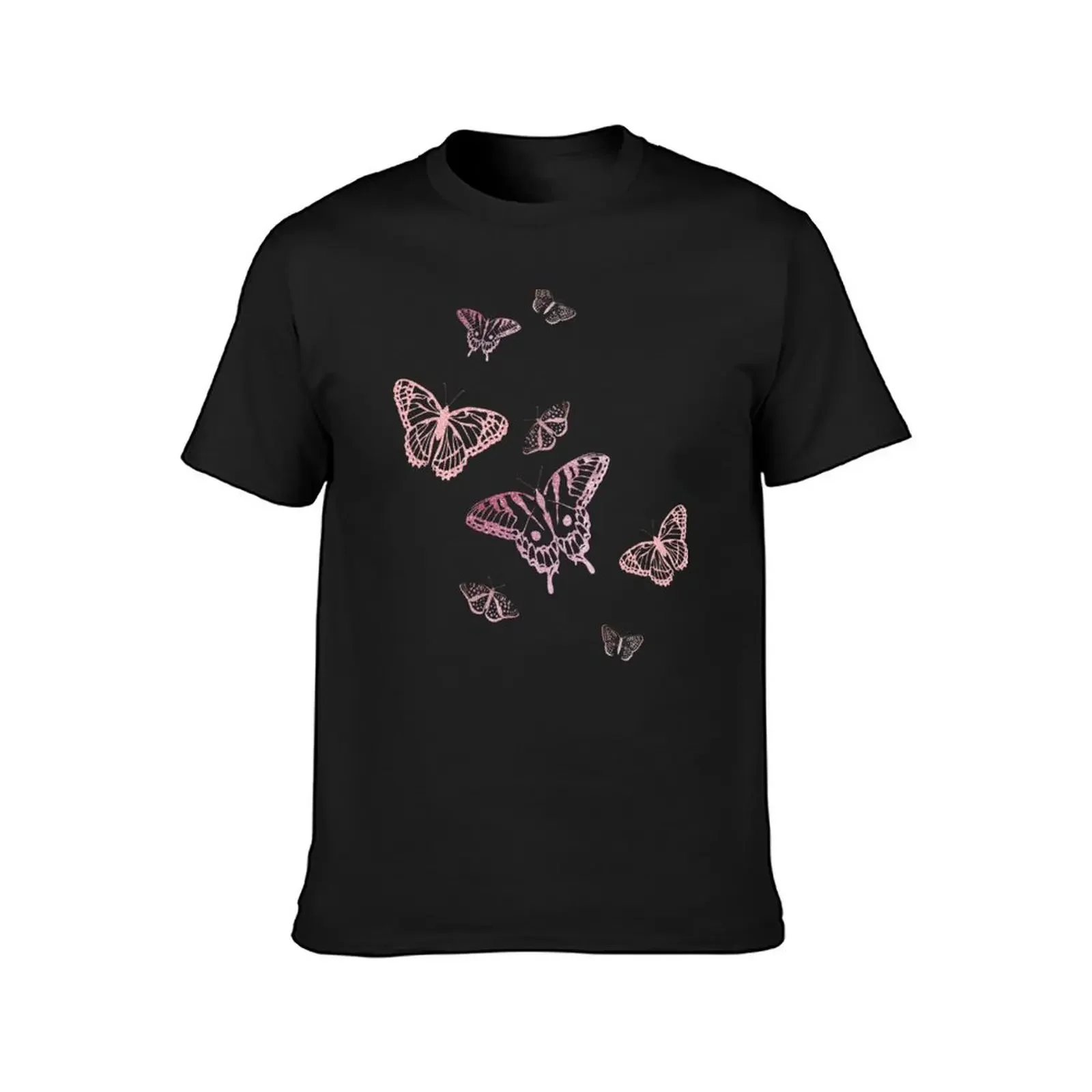 Pastel Butterflies T-Shirt anime figures Short sleeve tee plain street wear mens t shirts top quality