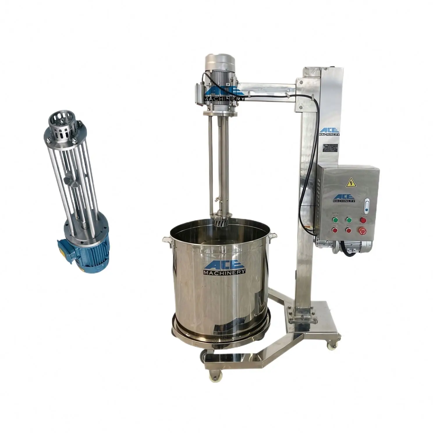 Laboratory High Shear Homogenizer Head 50 Litre Food Mixer Paint Emulsifier Mixer Machine For Cosmetic