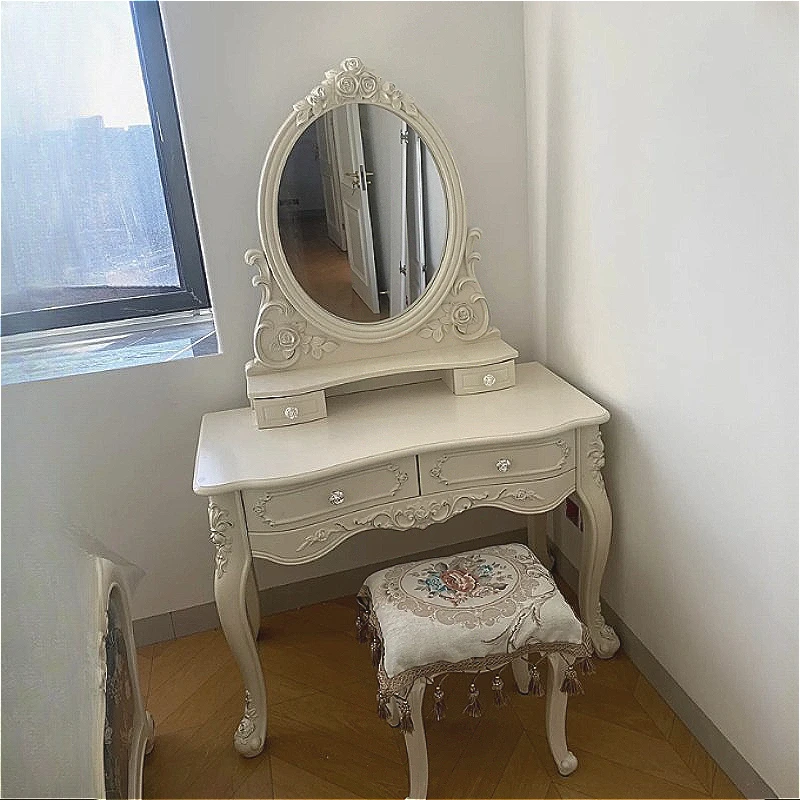 

European bedroom Makeup vanity modern simple small apartment dressing table storage with drawers schmink tisch home furniture