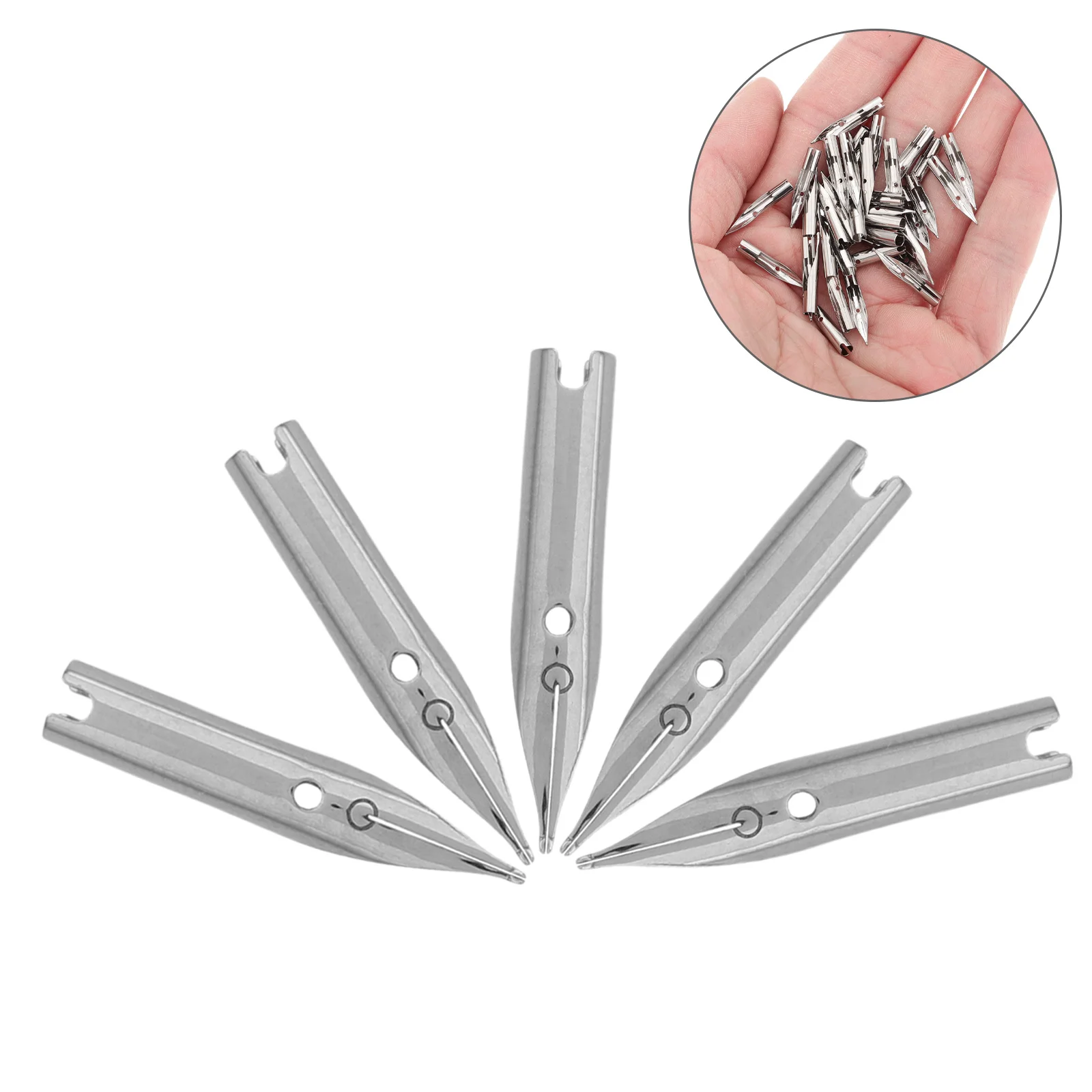 

40 Pcs Calligraphy Pen Replacement Tips Painting Fountain Nibs Accessories Metal