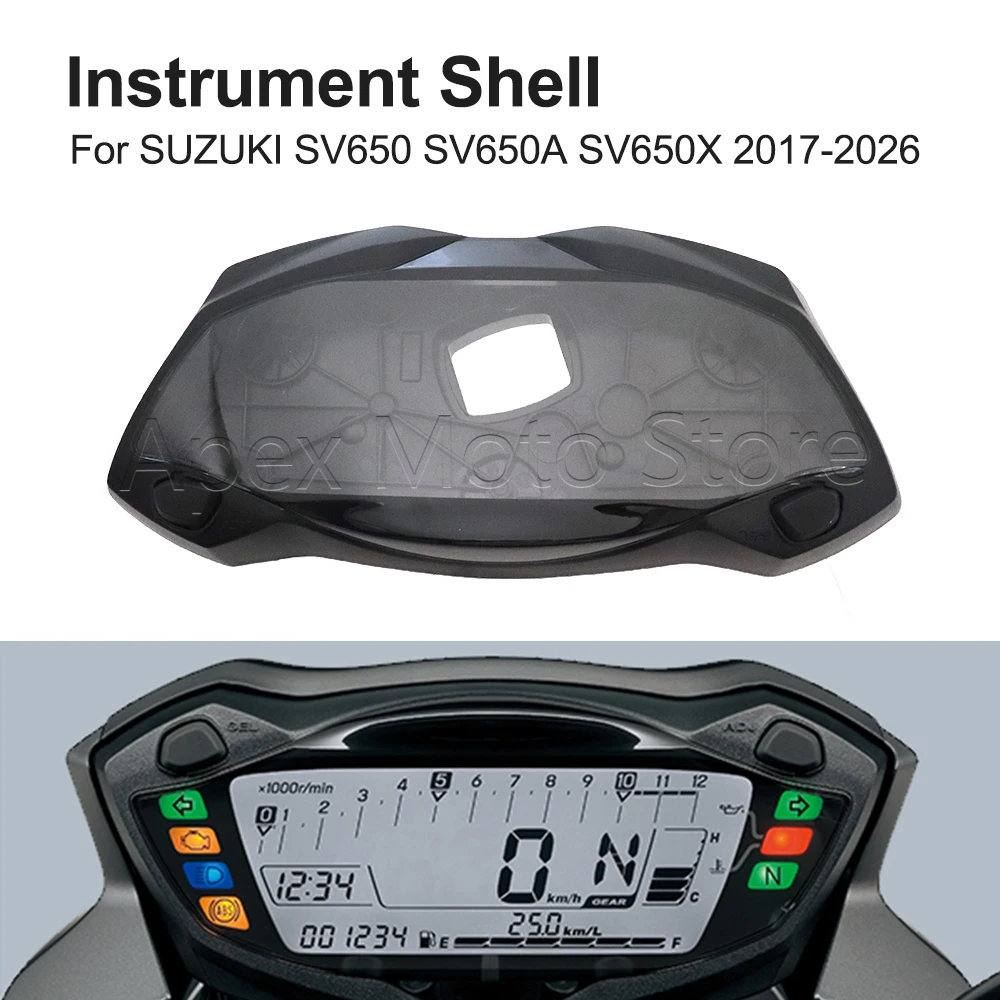 

Motorcycle Speedometer Tachometer Gauge Case Cover For SUZUKI SV650 SV650A SV650X SV 650X 650A 2017-2026 Instrument Shell