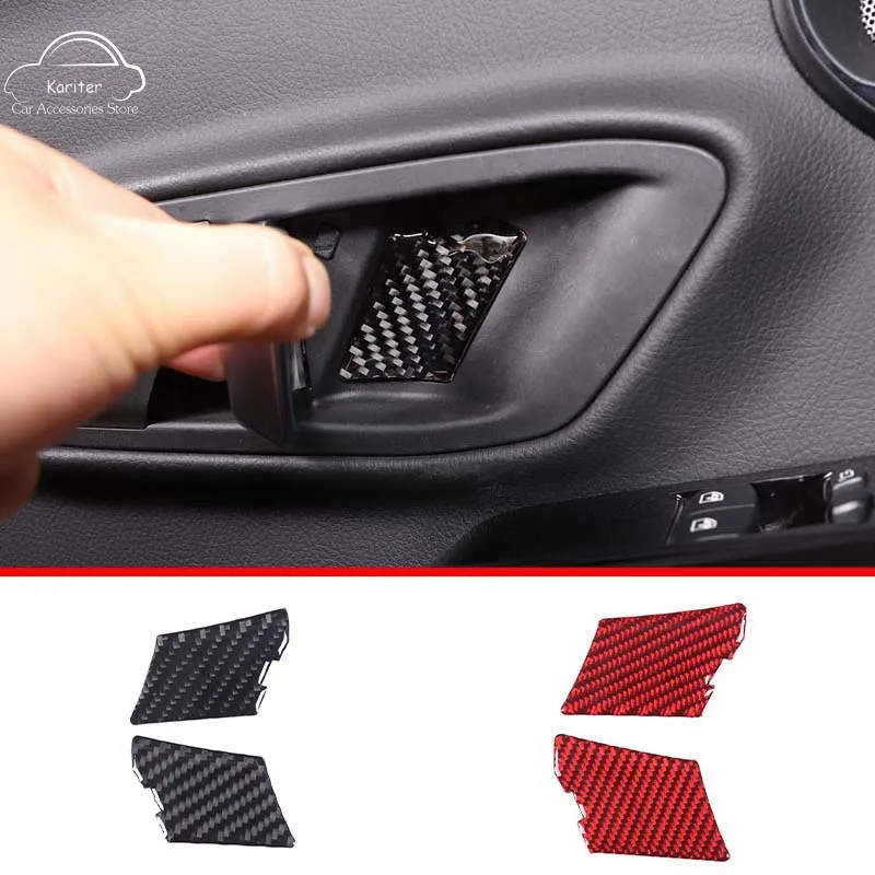 

For Toyota Supra MK5 2019-2022 Soft Carbon Fiber Inner Door Bowl Door Inner Handle Decorative Sticker Interior Accessories