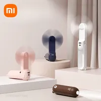 Xiaomi JISULIFE Portable Mini Handheld Fan USB 4500mAh Recharge Hand Held Small Pocket Fan with Power Bank Flashlight Feature