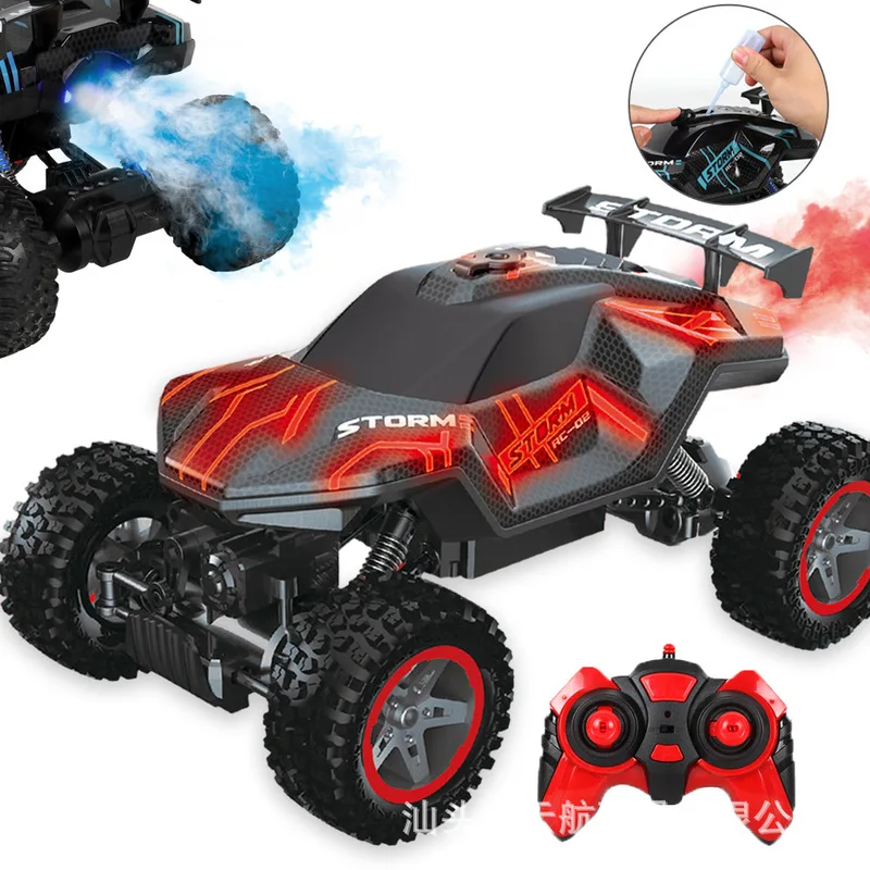 Rc Drift Car With Led Lights Music Electronic 2.4g 4wd Rc Racing Cars Remote Control Spray Stunt Car Outdoor Children Toys