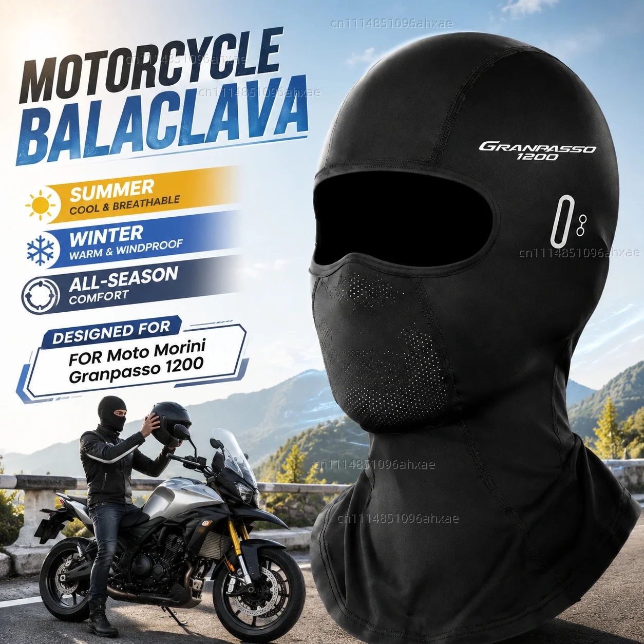 

For Moto Morini Granpasso 1200 2008-2015 Motorcycle Balaclava Summer Glasses Face Breathable Hole Winter Warm breathable